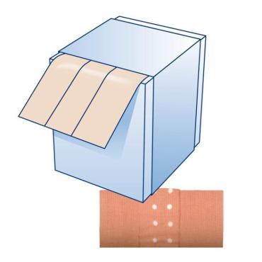 Tekstil plaster til afklip 500 x 6 cm rulle