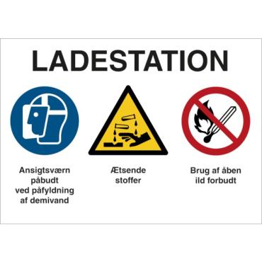 Skilt Ladestation A3 Plast