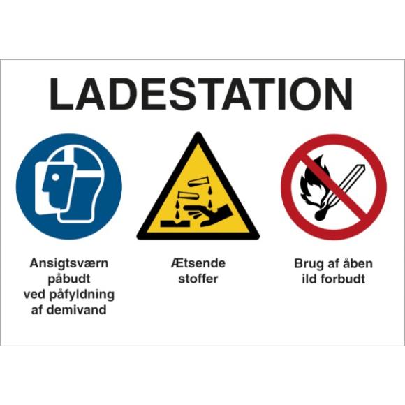 Skilt Ladestation A3 Plast