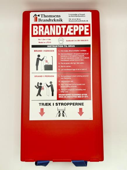 Brandtæppe 1,2 x 1,8 - 3 lags i hardboks Godkendt EN1869