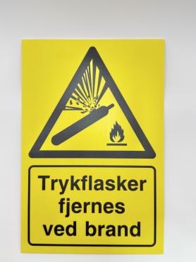 Trykflasker Skilt Plast A4