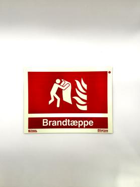 Brandtæppe Skilt Plast A5 Efterlysende