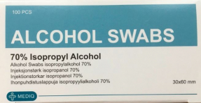 Alcohol Swabs 70 % Isopropyl alcohol