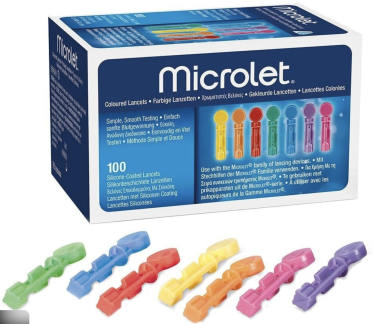 Microlet Nåle farvede 100 stk